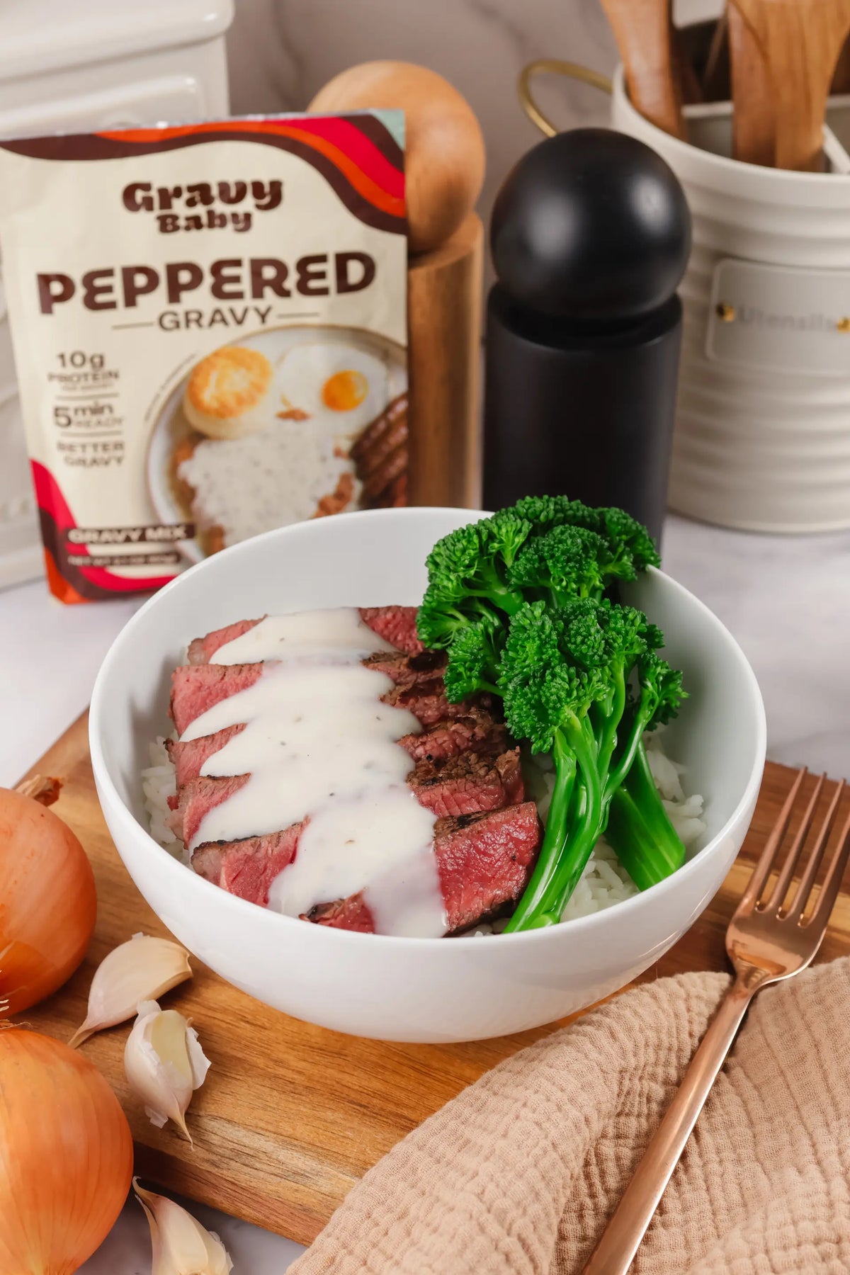 Peppered Steak Rice Bowl